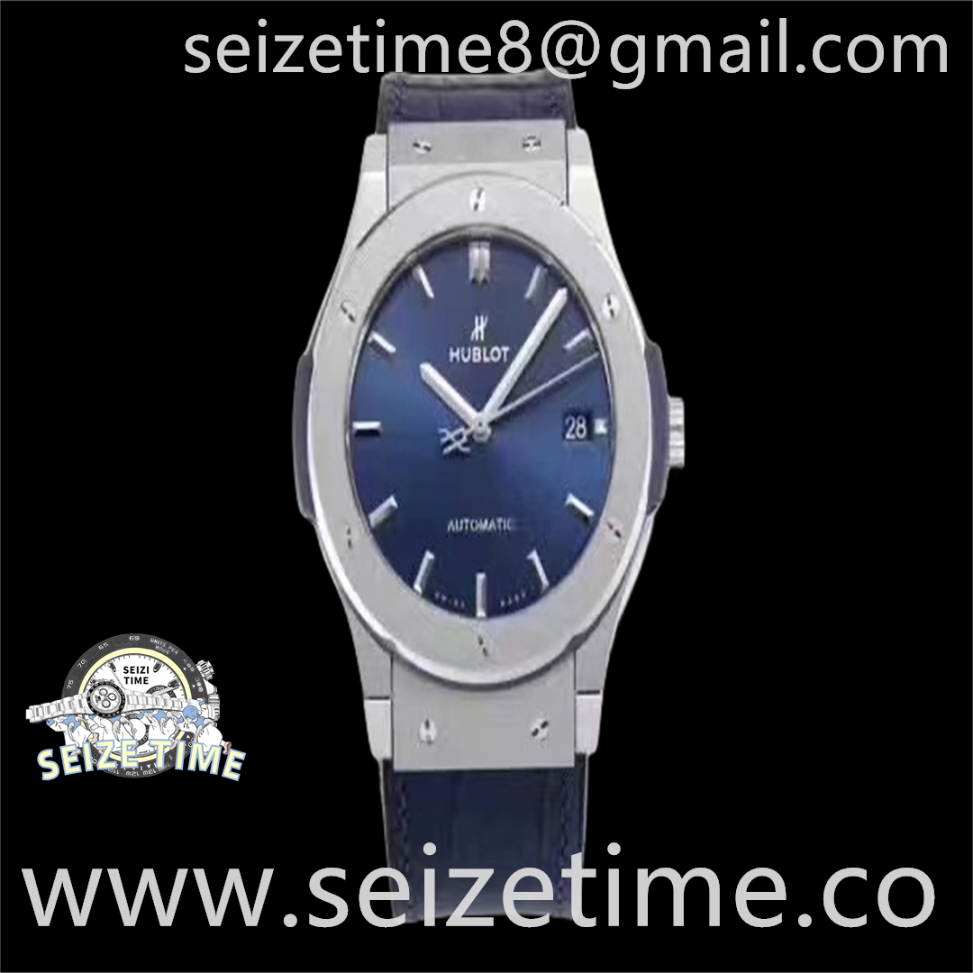 Classic Fusion 45mm Titanium WWF 1:1 Best Edition Blue Dial on Blue Gummy Strap A2892