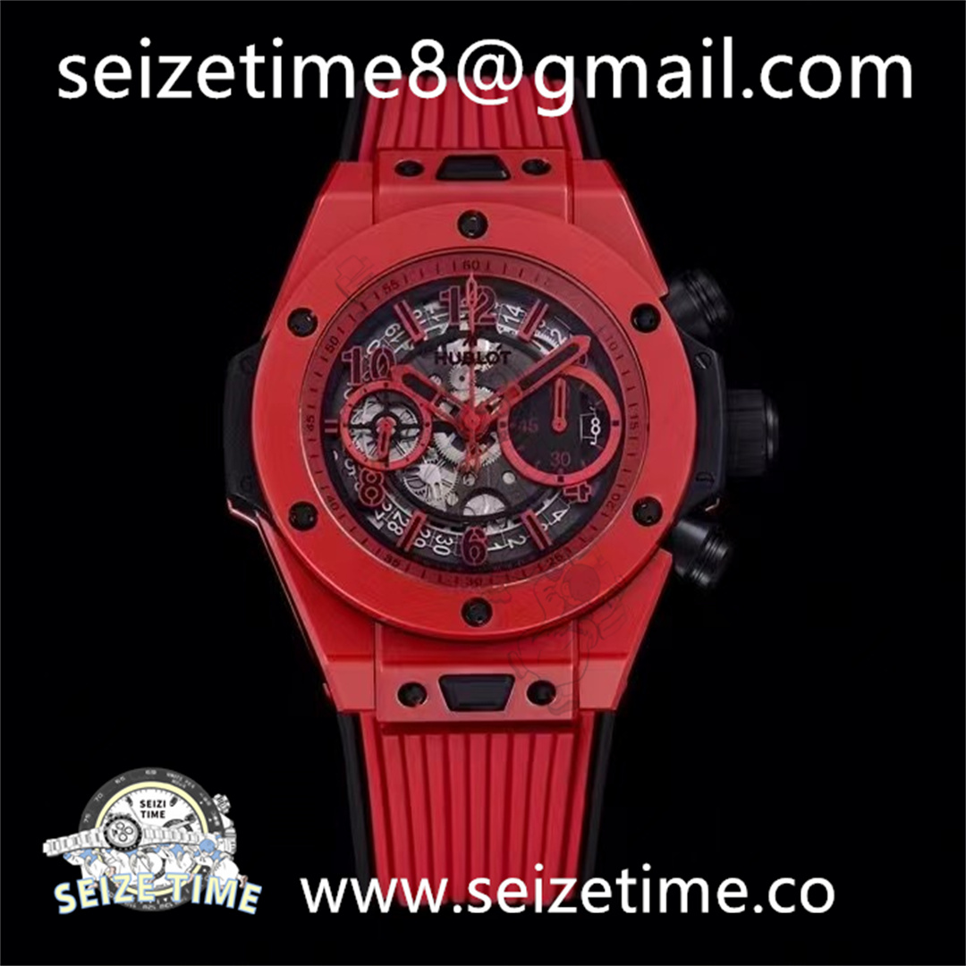Big Bang Unico Red Magic 44mm CER Red Skeletonal Dial on  Rubber Starp BBF A1280