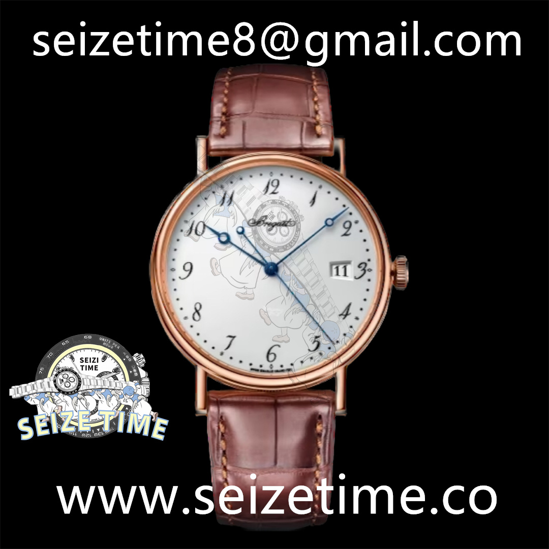 Classique Auto 5177 RG FKF 1:1 Best Edition White Dial on Brown Leather Strap MIYOTA 9015 V2