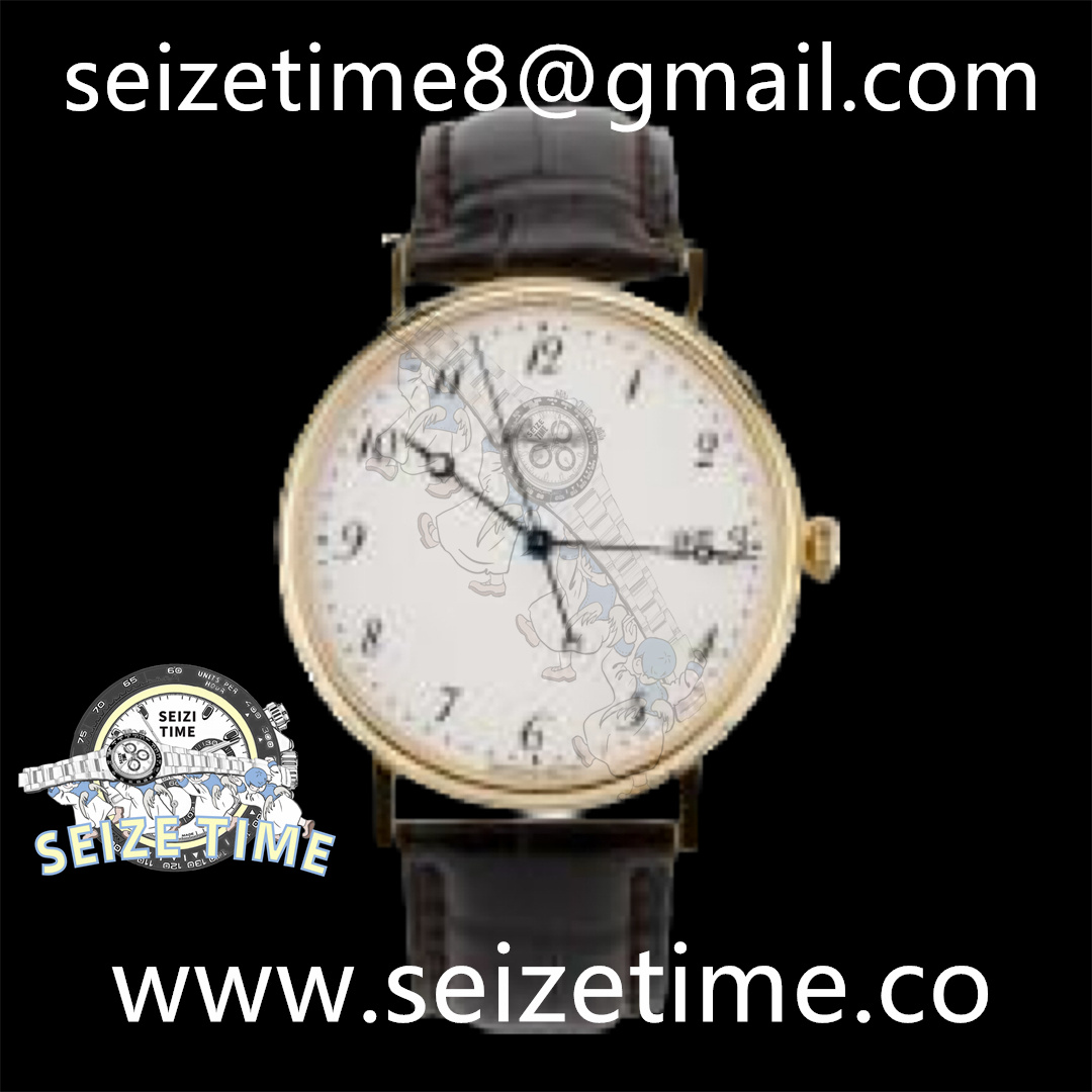 Classique Auto 5177 RG FKF 1:1 Best Edition White Dial on Black Leather Strap MIYOTA 9015 V2