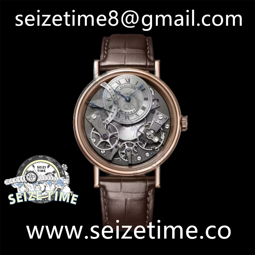 Tradition 7097BB RG ZF 1:1 Best Edition White/Gray Dial on Brown Leather Strap A505