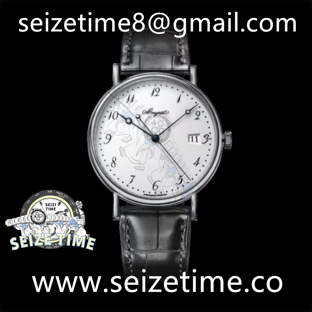 Classique Auto 5177 SS FKF 1:1 Best Edition White Dial Bezel on Black Leather Strap MIYOTA 9015 V2