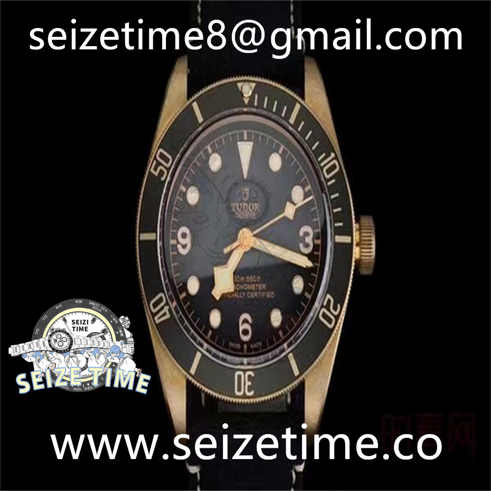Heritage Black Bay Bronze Gray ZF 1:1 Best Edition on Leather Strap A2824