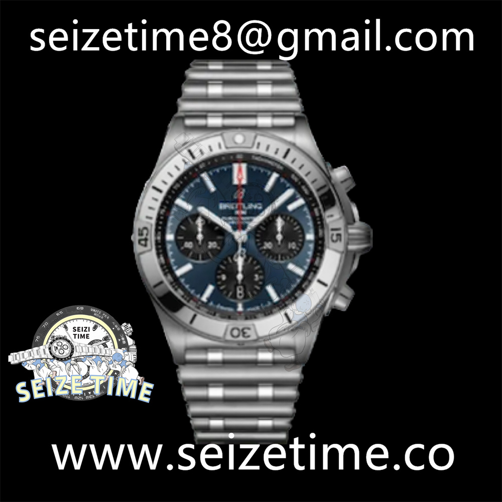 Chronomat B01 42 SS Blue Dial on SS Bracelet GF Asia 7750