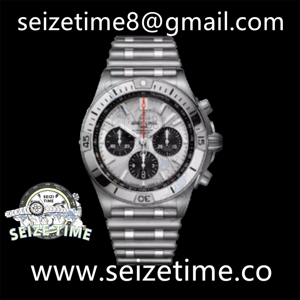 Chronomat B01 42 SS White Dial on SS Bracelet GF Asia 7750