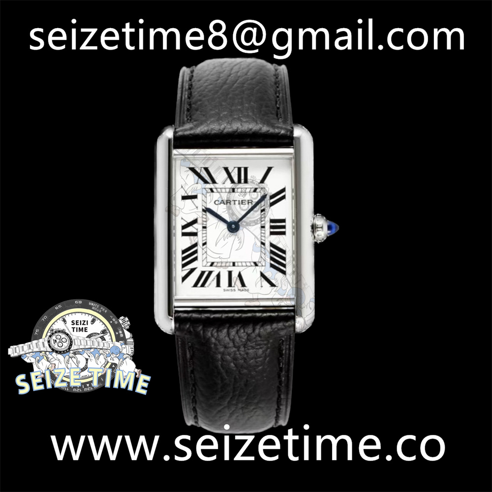 Tank Must (Large) SS White Dial on C-Leather Strap AF Sw Qtz