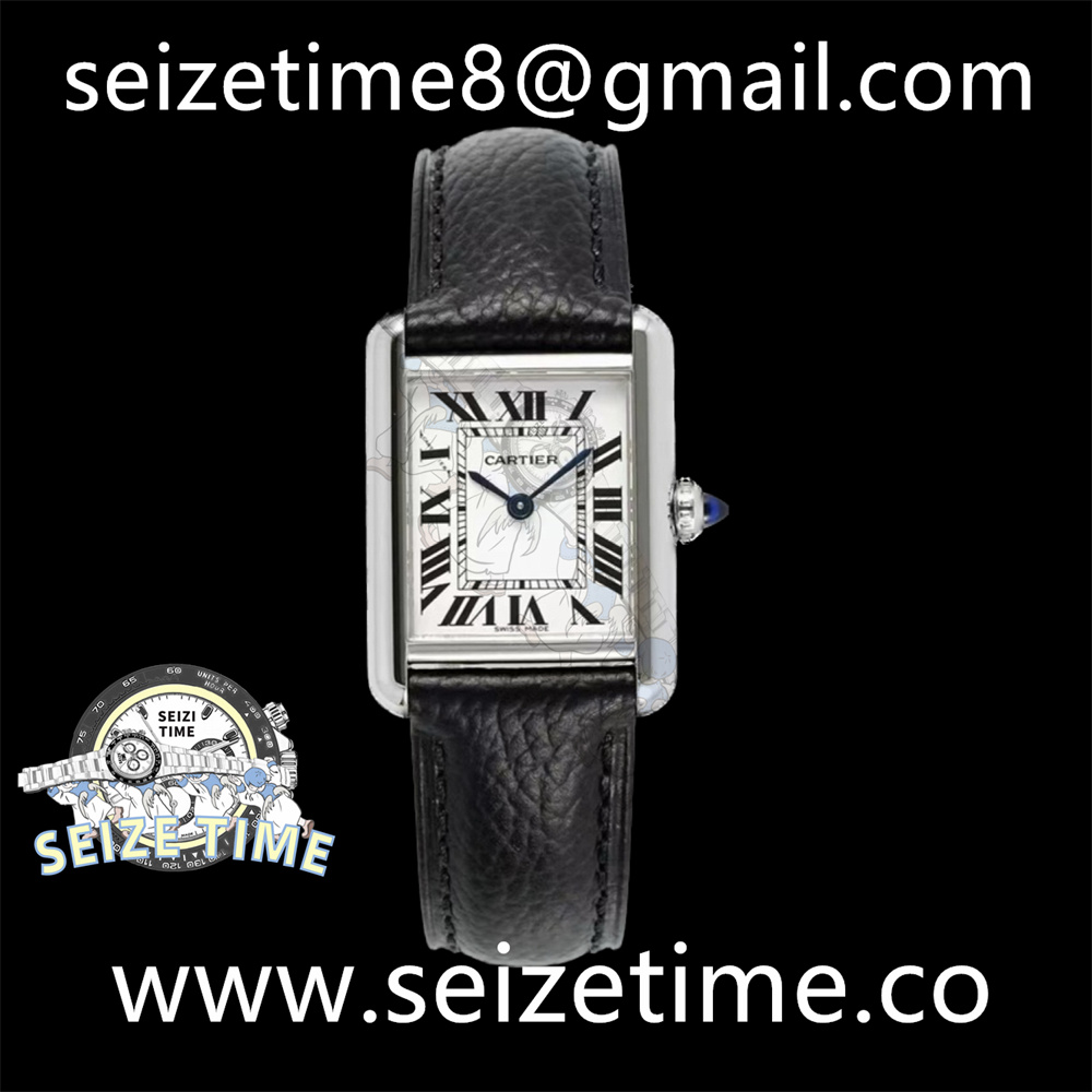 Tank Must (Small) SS White Dial on C-Leather Strap F1F Sw Qtz