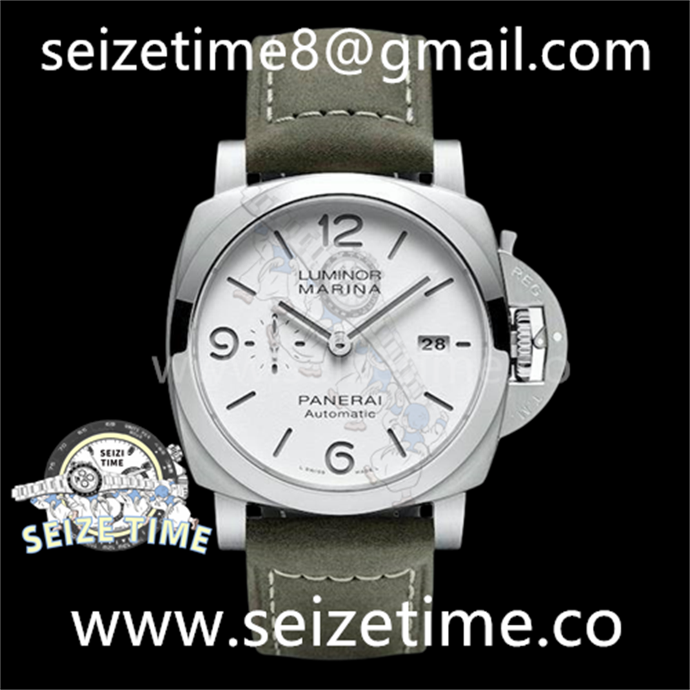 Luminor Marina 44mm PAM01314 SS White Dial on Leather Strap VF A7750