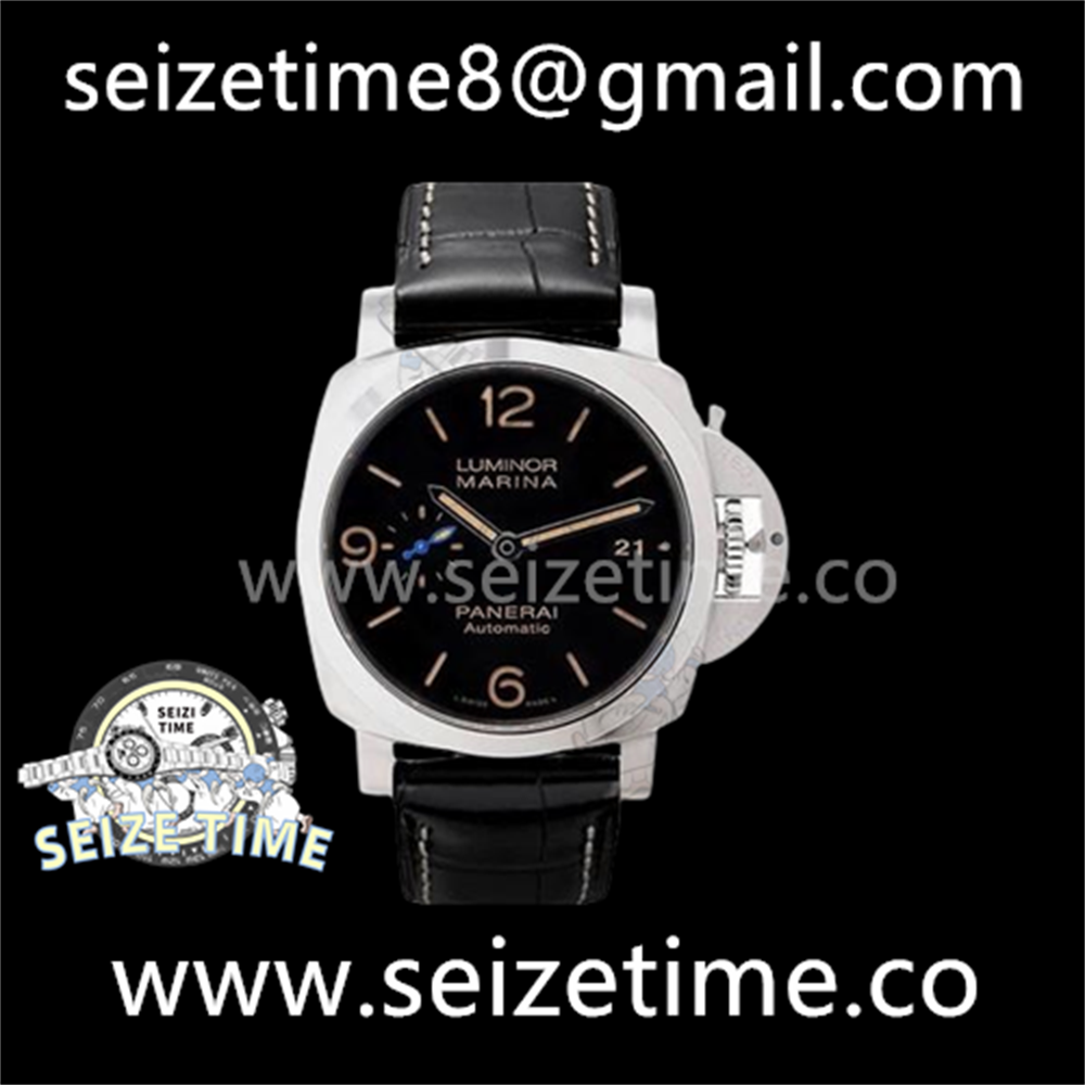 Luminor Marina Auto 44mm PAM01312 SS Black Dial on Leather Strap VSF P9010