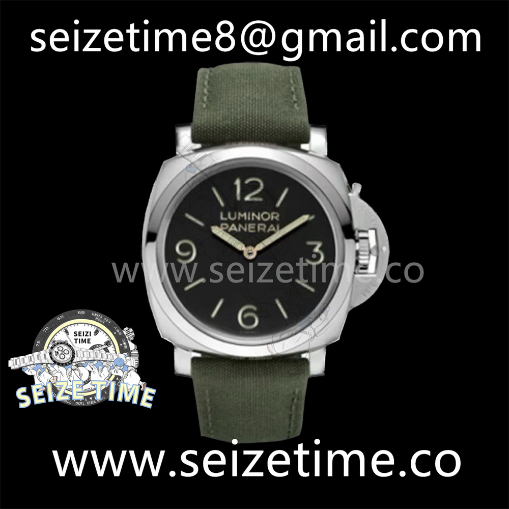 Luminor 1950 3 Days Hong Kong 47mm PAM00606 SS Black Dial on Leather Strap HWF A6497