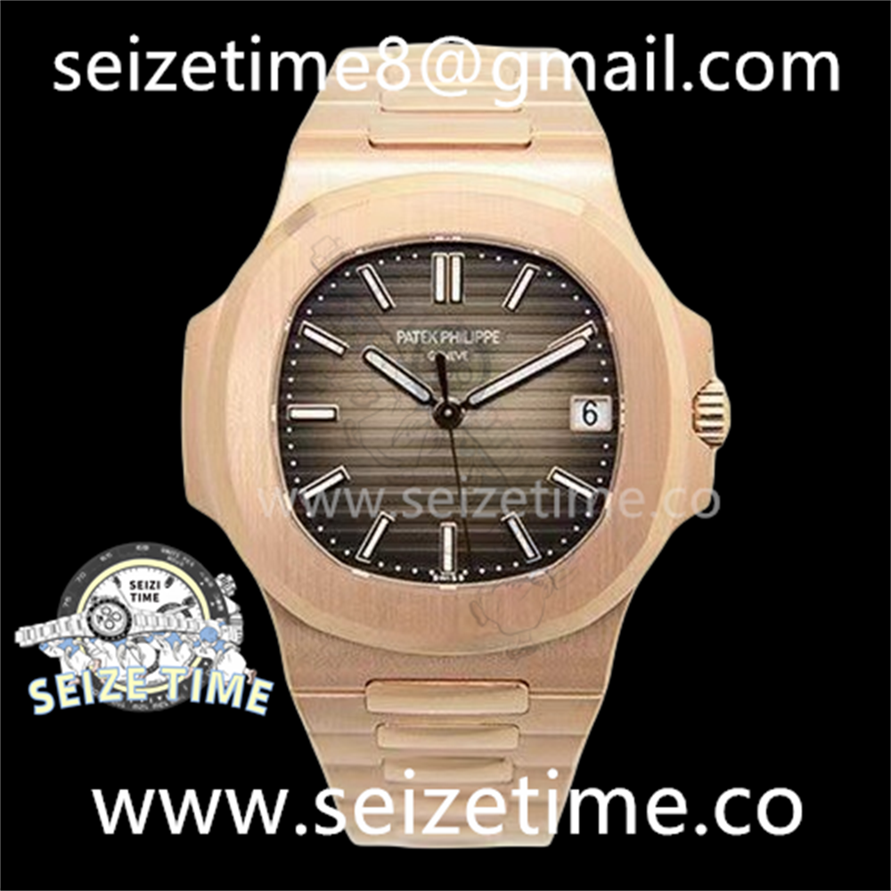 Nautilus 5711/1R RG 3KF 1:1 Best Edition Brown Textured Dial on RG Bracelet A324 V5