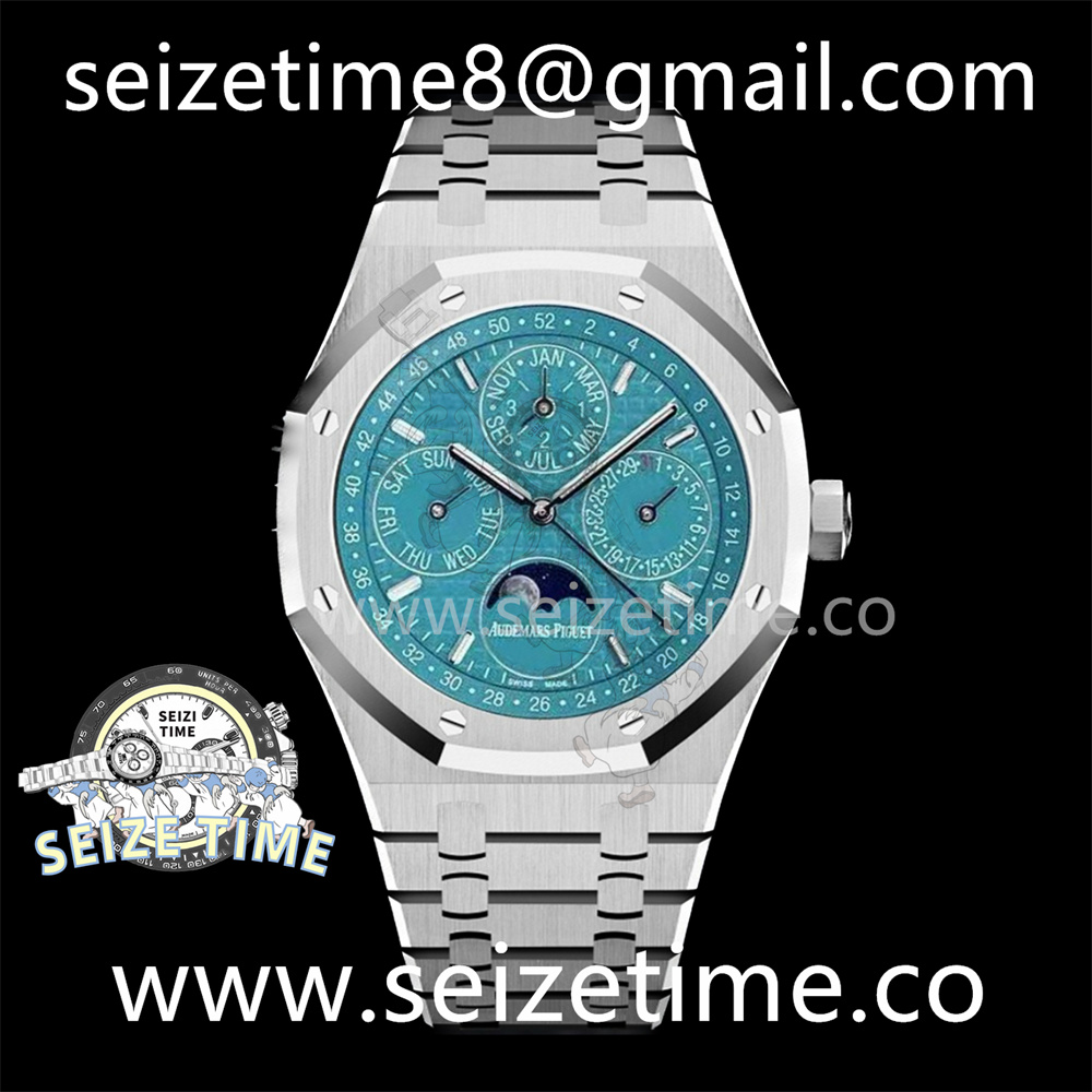 Royal Oak 41mm Perpetual Calendar 26574 SS APSF 1:1 Best Edition Tiffany Blue Dial on SS Bracelet A5134
