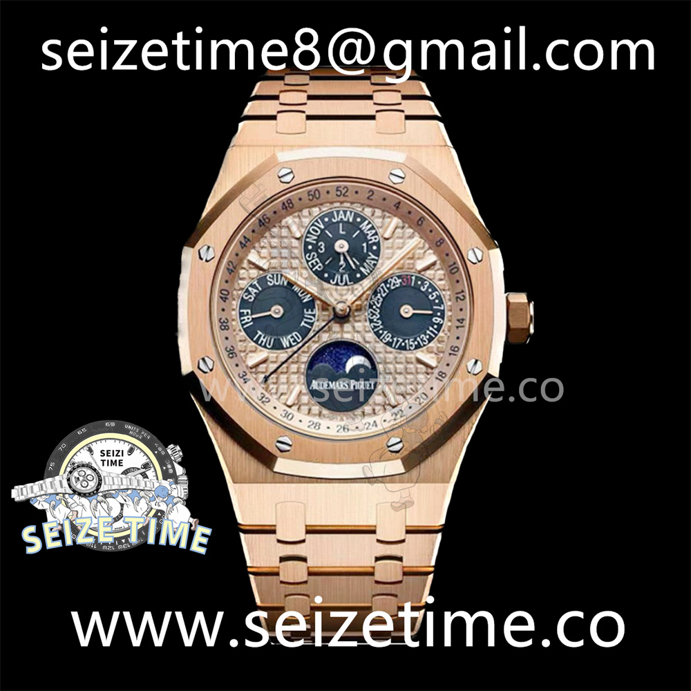 Royal Oak 41mm Perpetual Calendar 26574 RG APSF 1:1 Best Edition RG Dial on RG Bracelet A5134