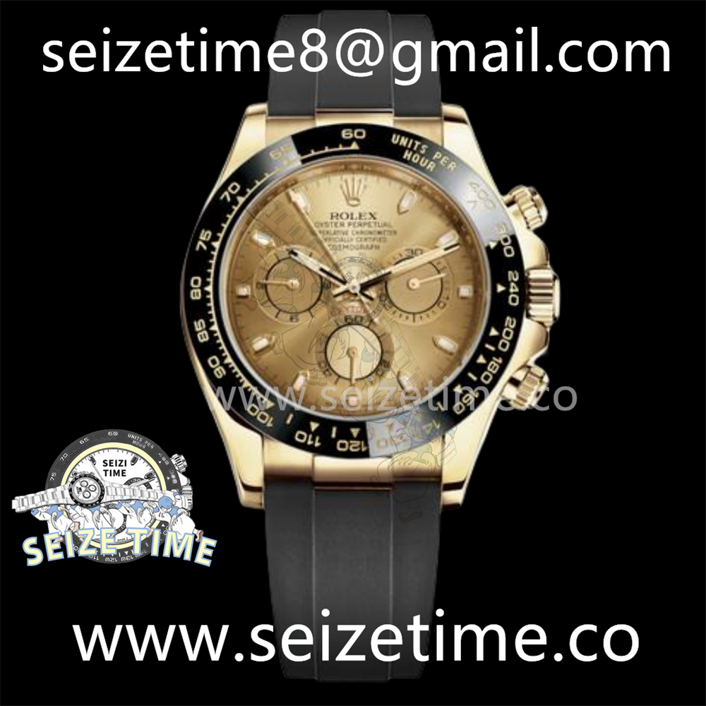 Daytona 116518 BTF 1:1 Best Edition YG Dial on Rubber Strap SA4130