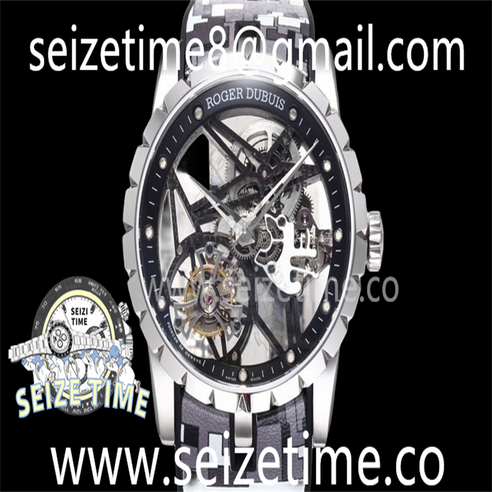 Excalibur Flying Tourbillon RG Skeletal Dial on Rubber Strap BBR Tour