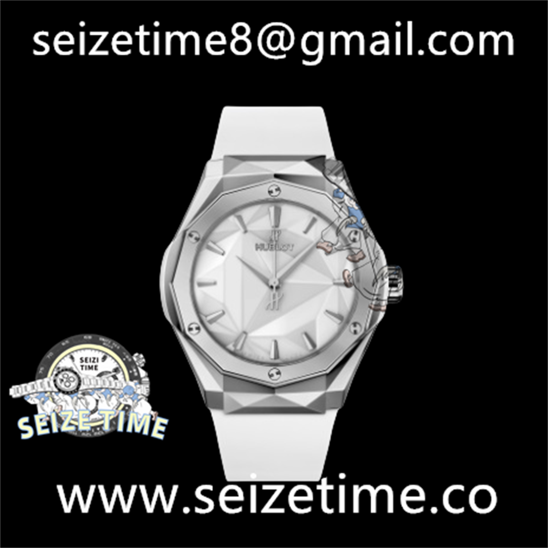 Classic Fusion Orlinski SS APSF 1:1 Best Edtion White Faceted Dial on White Rubber Strap A2892