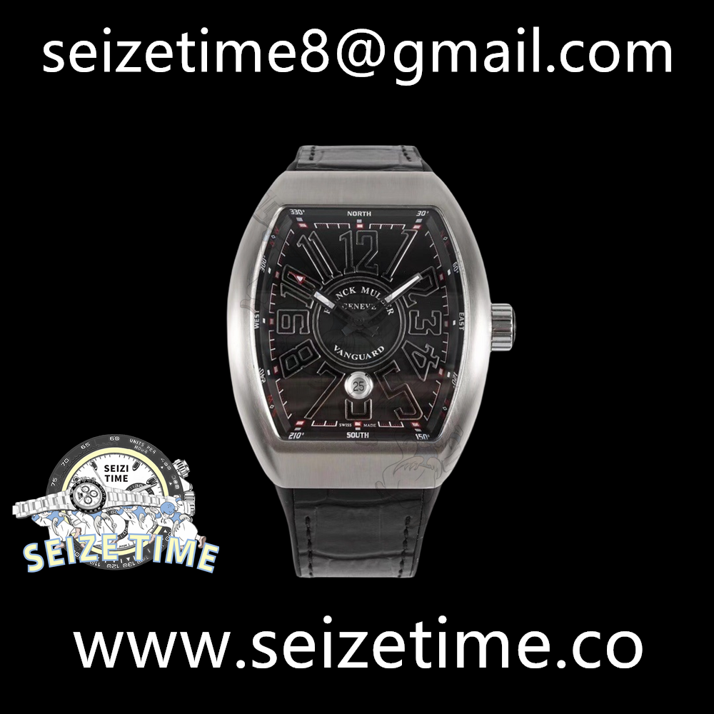 Vanguard V45 ABF 1:1 Best Edition Gray Dial on Black Rubber Strap A2824