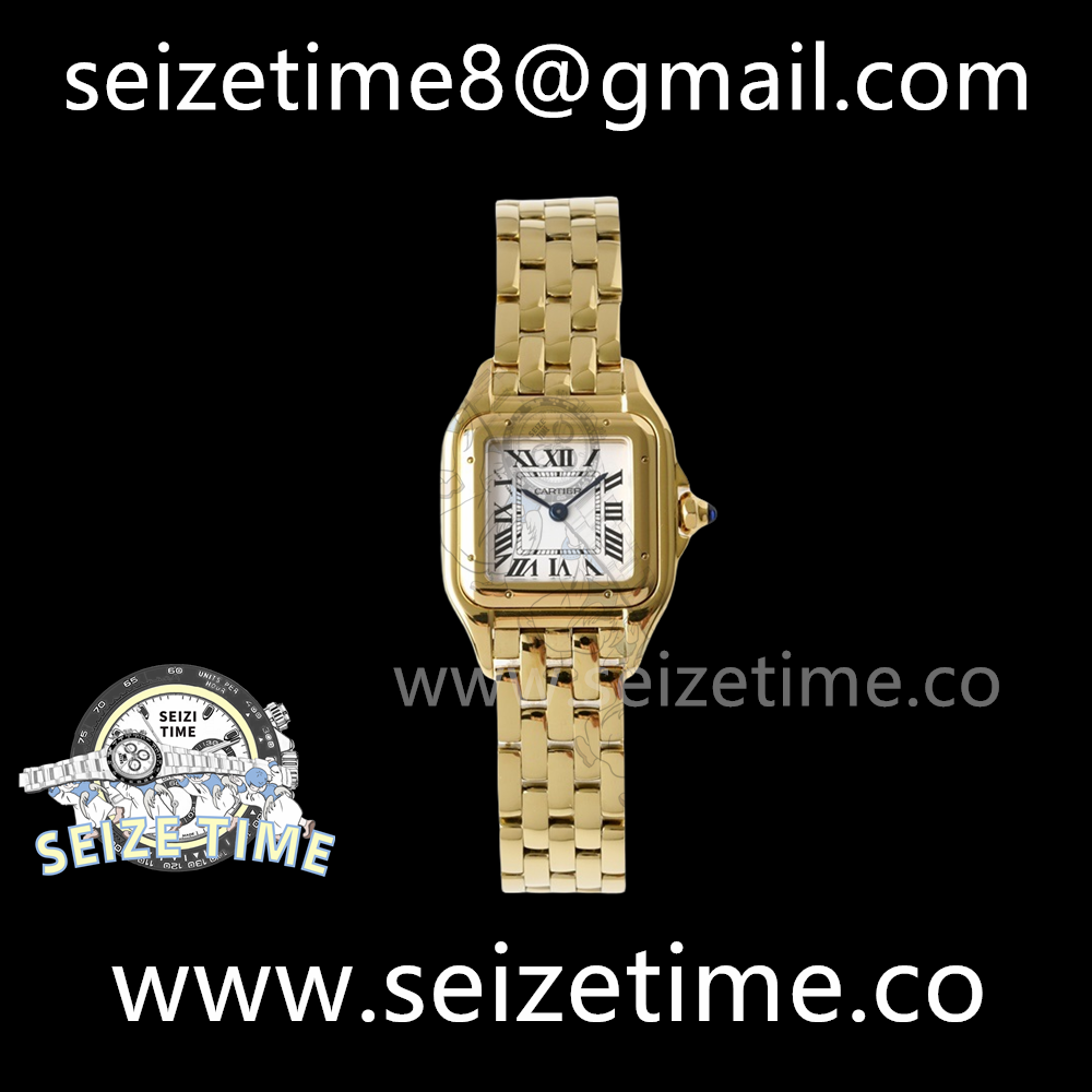 Panthère 22mm BVF 1:1 Best Edition YG White Dial on YG Bracelet Ronda Quartz