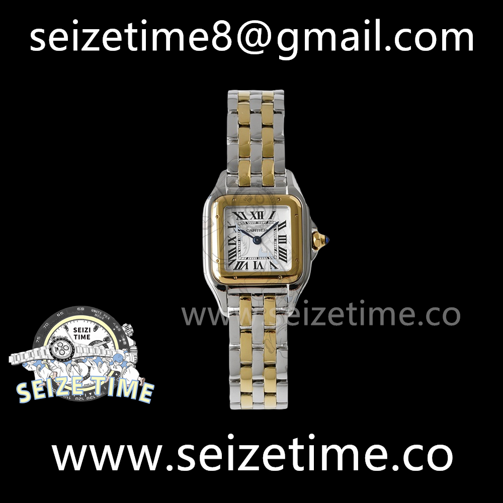 Panthère 22mm BVF 1:1 Best Edition SS/YG White Dial on SS/YG Bracelet Ronda Quartz