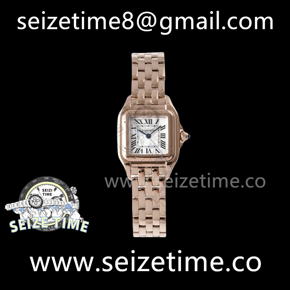 Panthère 22mm BVF 1:1 Best Edition RG White Dial on RG Bracelet Ronda Quartz