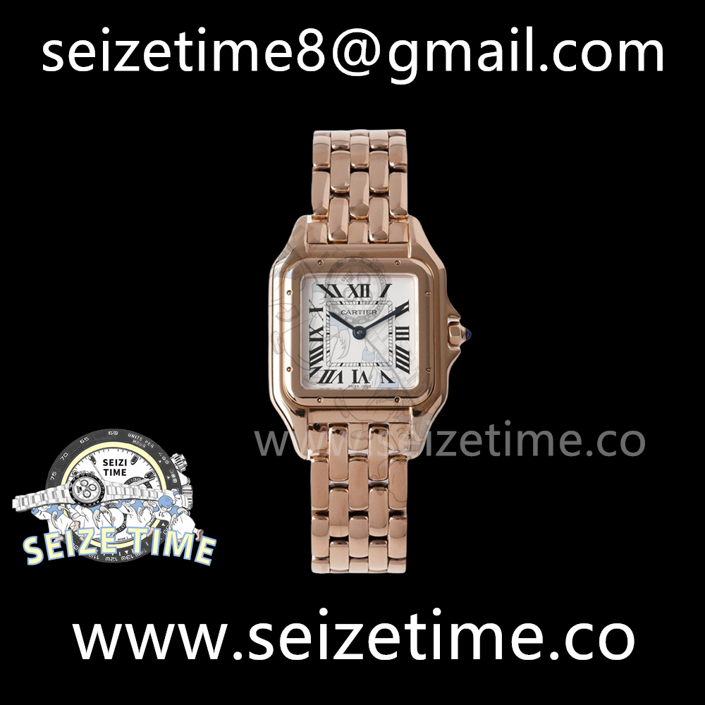 Panthère 27mm BVF 1:1 Best Edition RG White Dial on RG Bracelet Ronda Quartz
