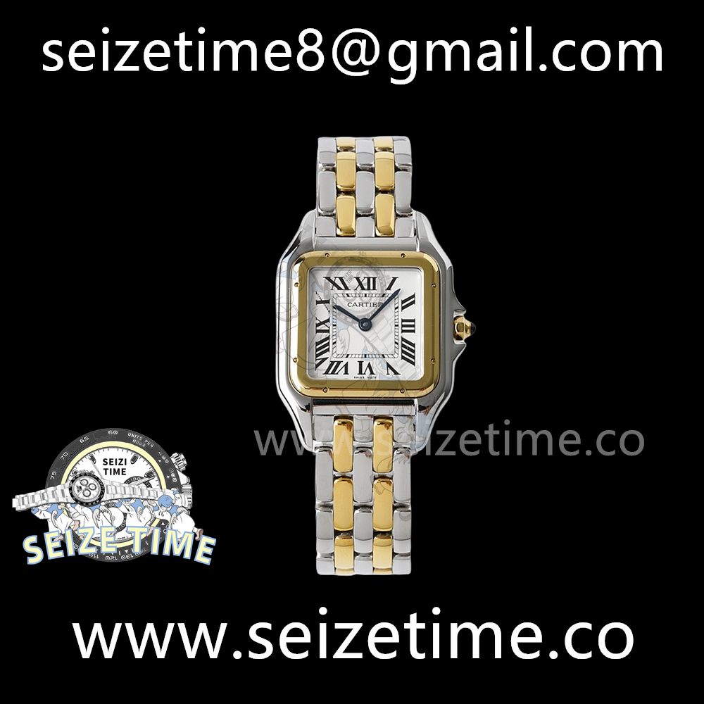Panthère 27mm BVF 1:1 Best Edition SS/YG White Dial on SS/YG Bracelet Ronda Quartz