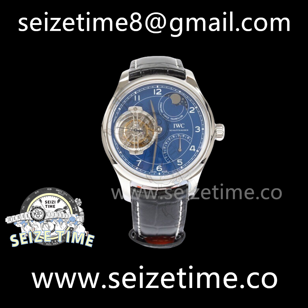 Big Pilot’s Constant Force Tourbillon “150 Years” Special Edition IW590203 SS BBRF Blue Dial on Leather Strap A94850