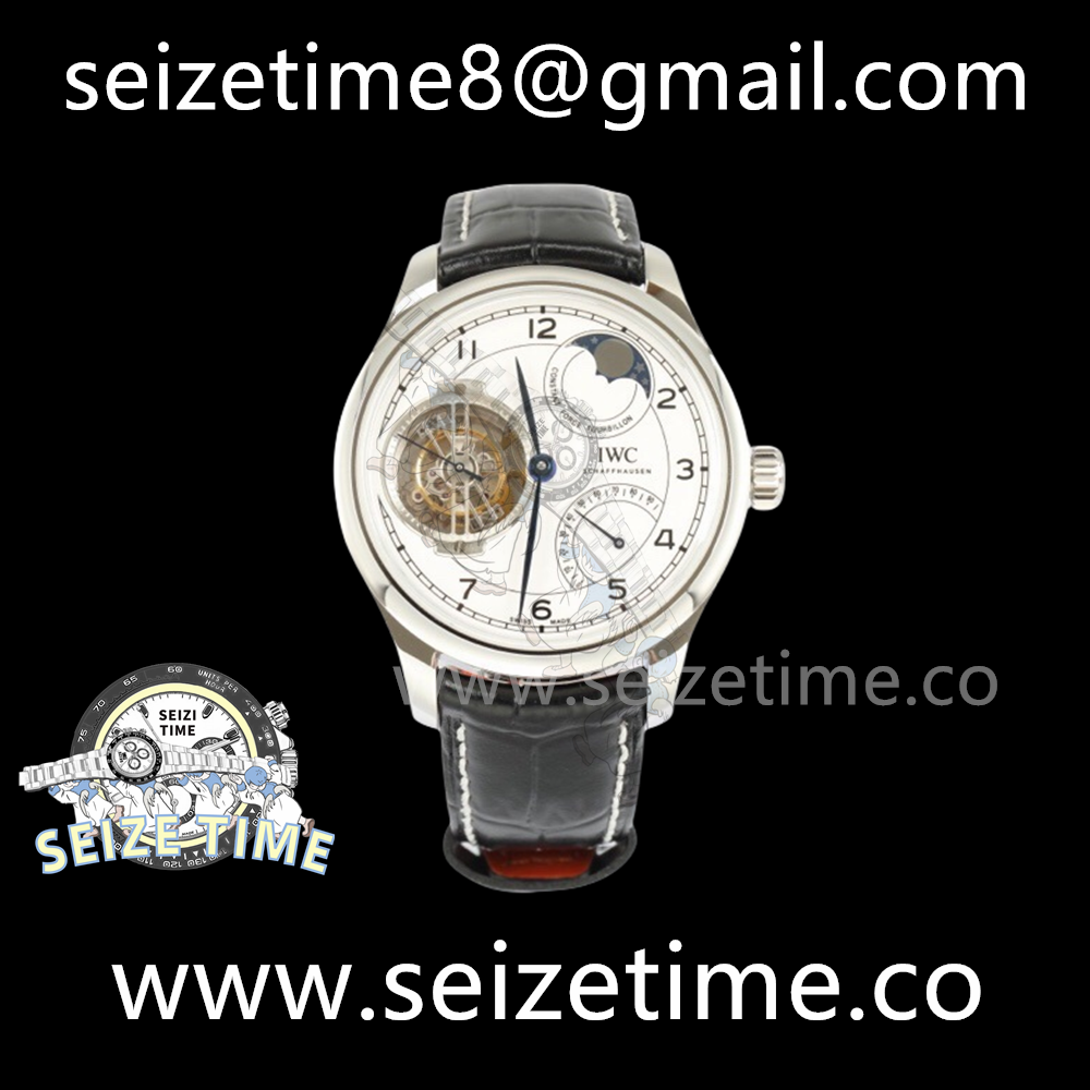 Big Pilot’s Constant Force Tourbillon “150 Years” Special Edition IW590202 SS BBRF White Dial on Leather Strap A94850