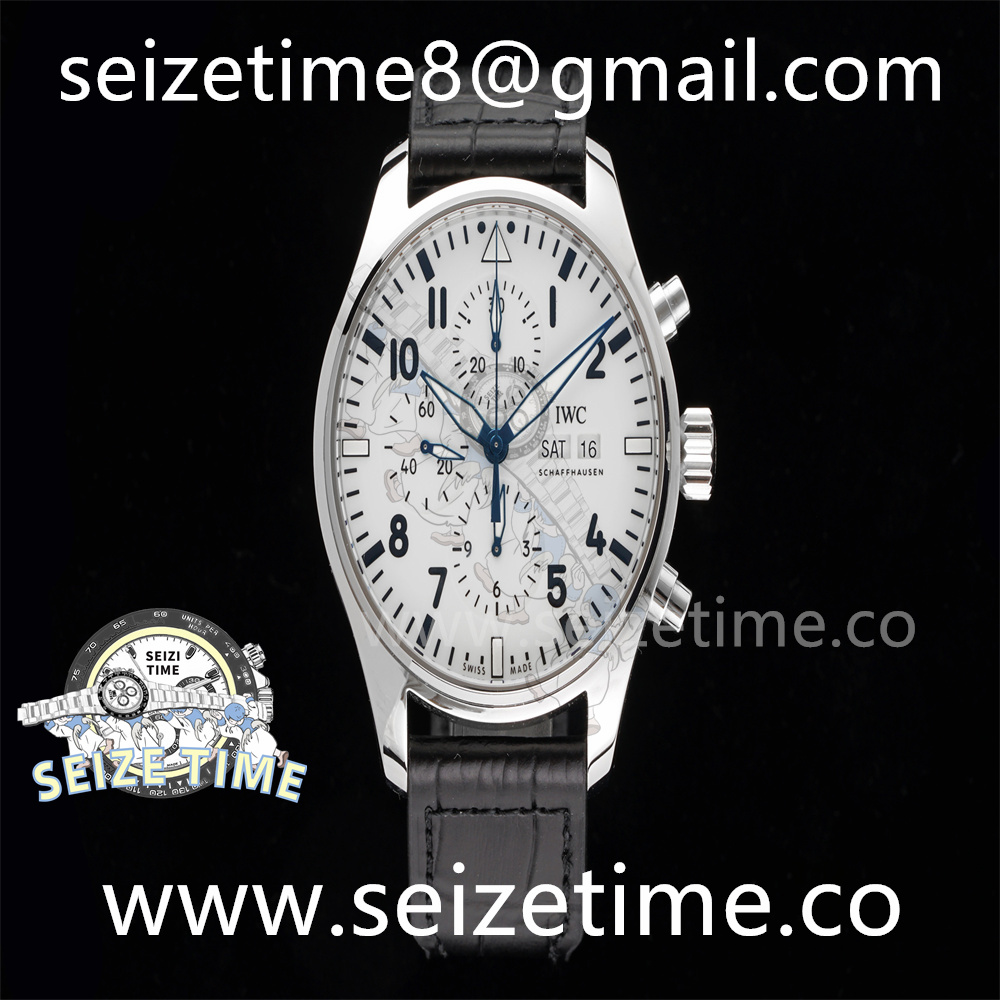 Pilot Chrono 377725 “150 Years” AZF 1:1 Best Edition White Dial on Black Leather Strap A7750