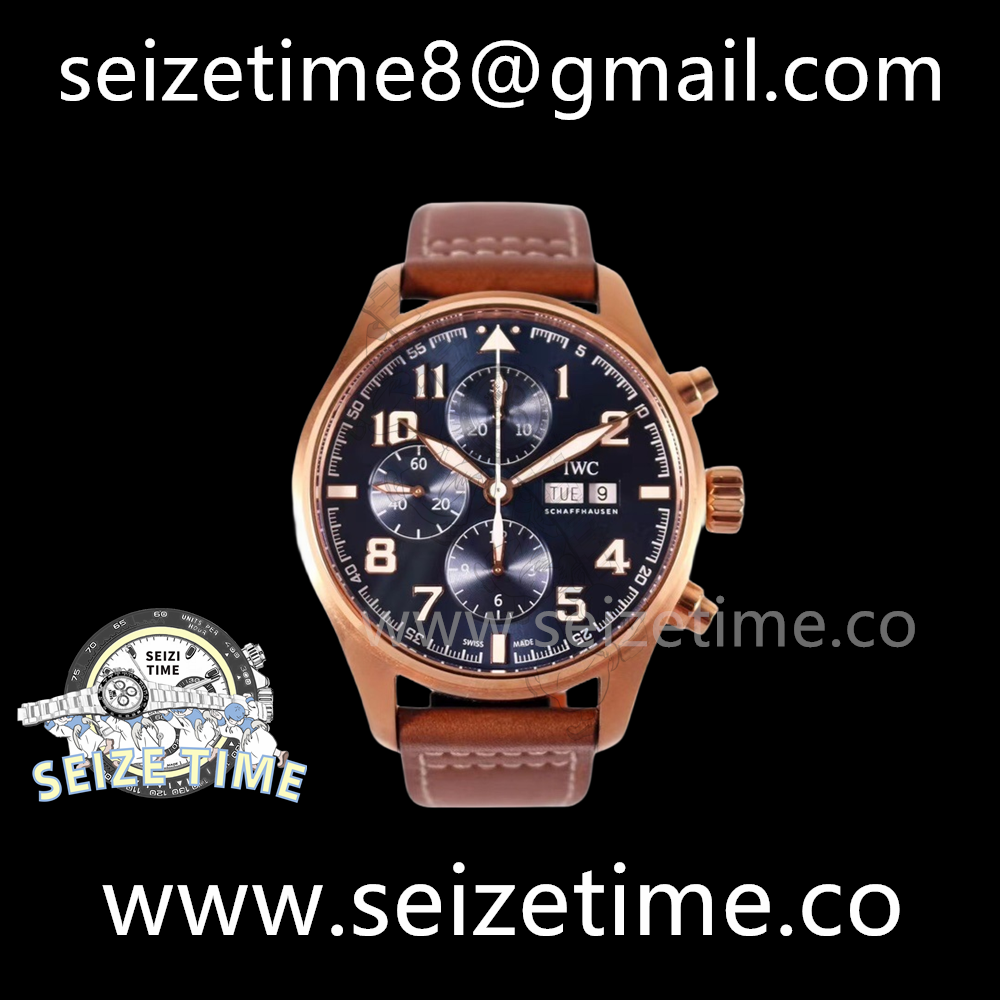 Pilot Chrono 377721 “Le Petit Prince” RG ZF 1:1 Best Edition on Brown Leather Strap A7750