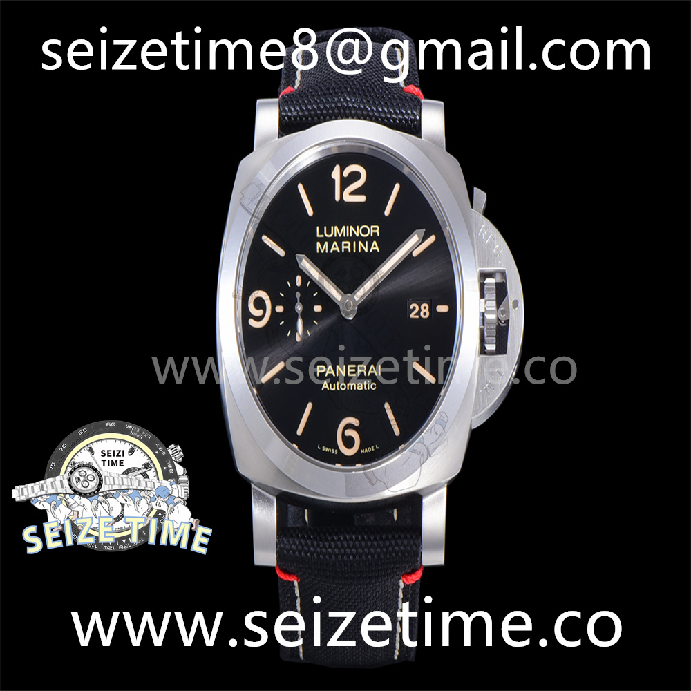 PAM1025 TTF 1:1 Best Edition Black Dial on Black Leather Strap P9010