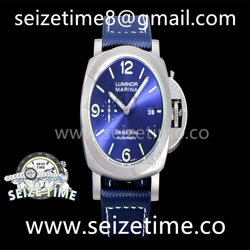 PAM1117 Titanium VSF 1:1 Best Edition Blue Dial on Blue Kevlar Composite Strap P.9010