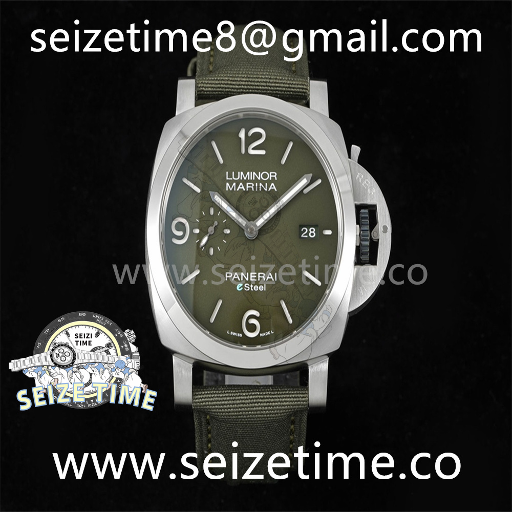 PAM1358 TTF 1:1 Best Edition Green Dial on Green Nylon Strap P9010