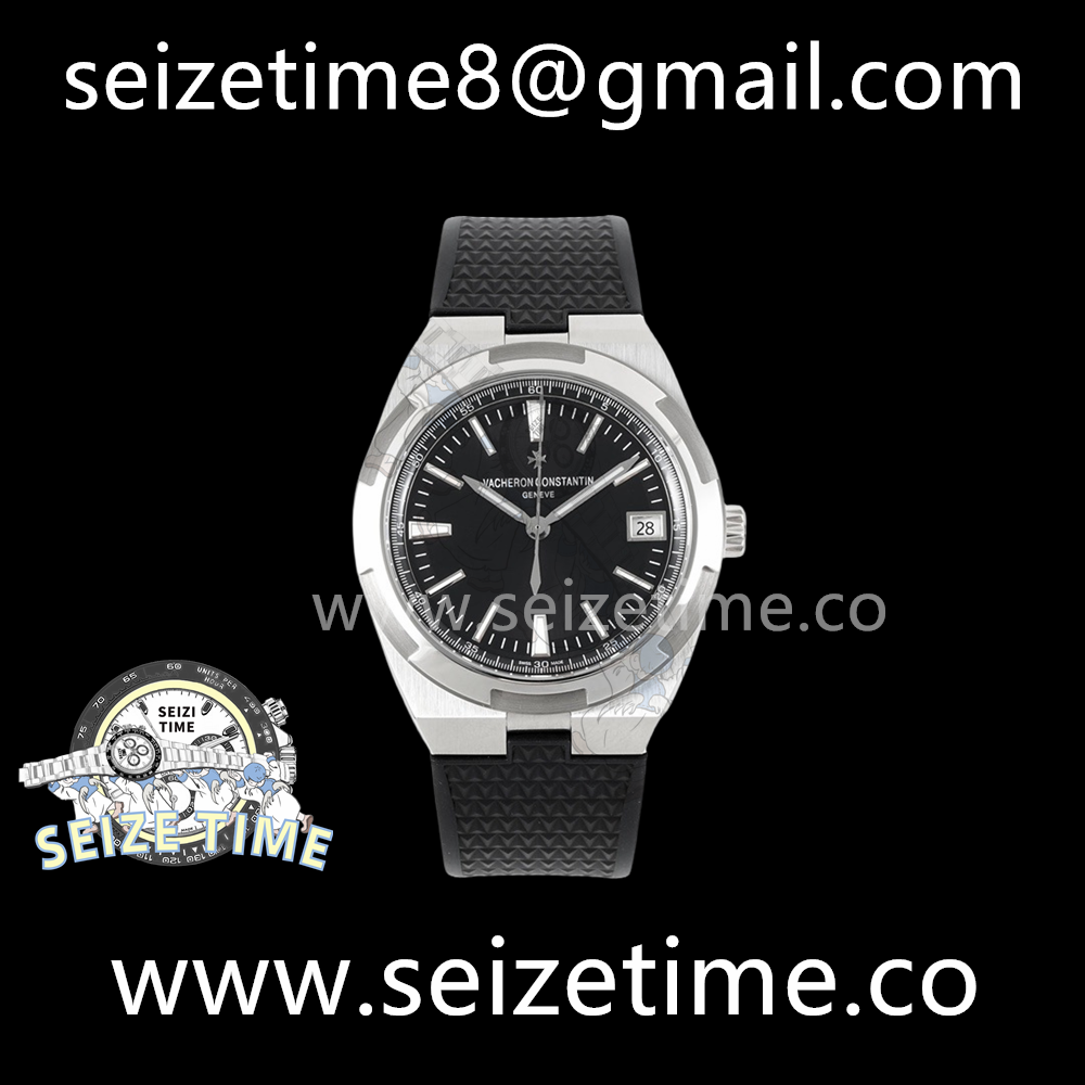 Overseas 4500V SS ZF 1:1 Best Edition Black Dial on Black Rubber Strap A5100