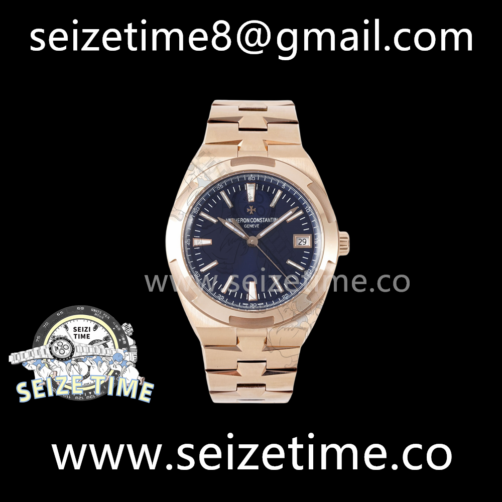 Overseas 4500V RG 8F 1:1 Best Edition Blue Dial on RG Bracelet A5100