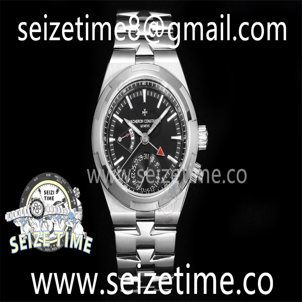 Overseas 7900V SS PZF 1:1 Best Edition Black Dial on SS Bracelet A5110
