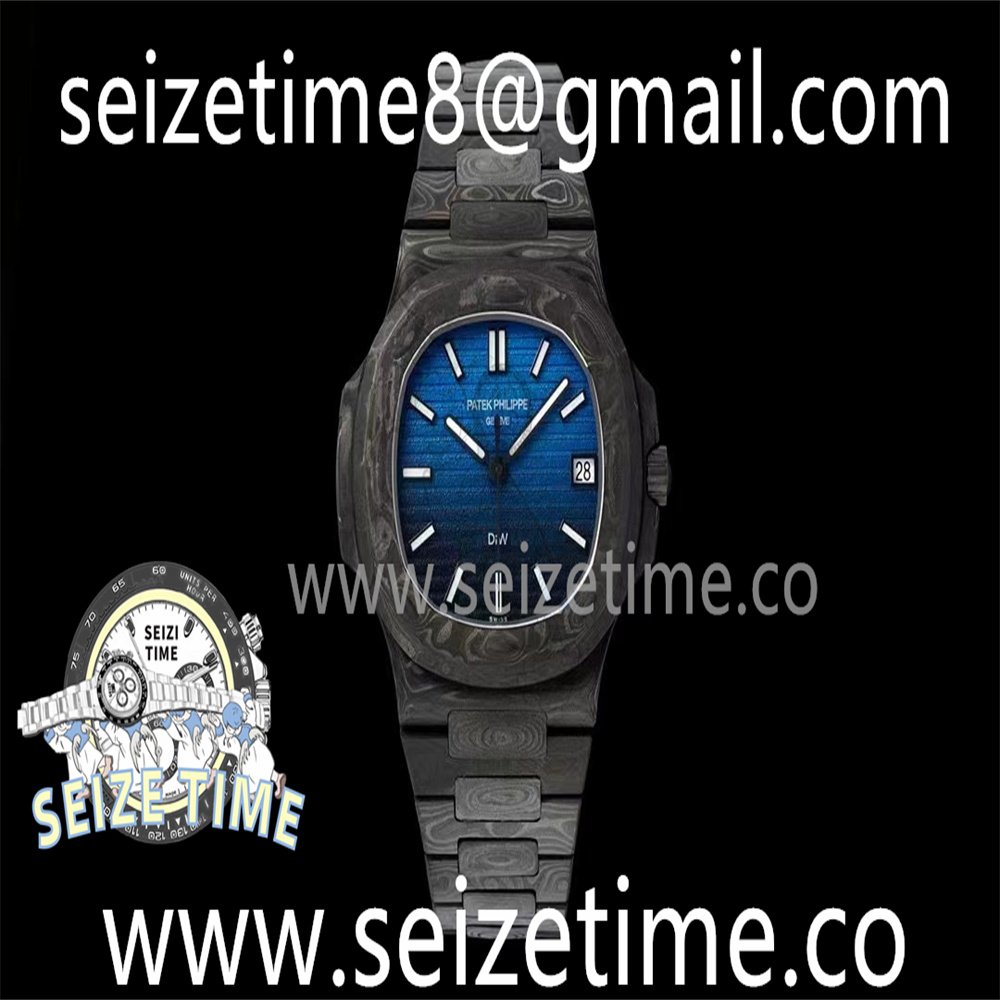 Nautilus 5711 DIW Carbon DIWF 1:1 Best Edition Black/Blue Textured Dial on Carbon Bracelet 324CS