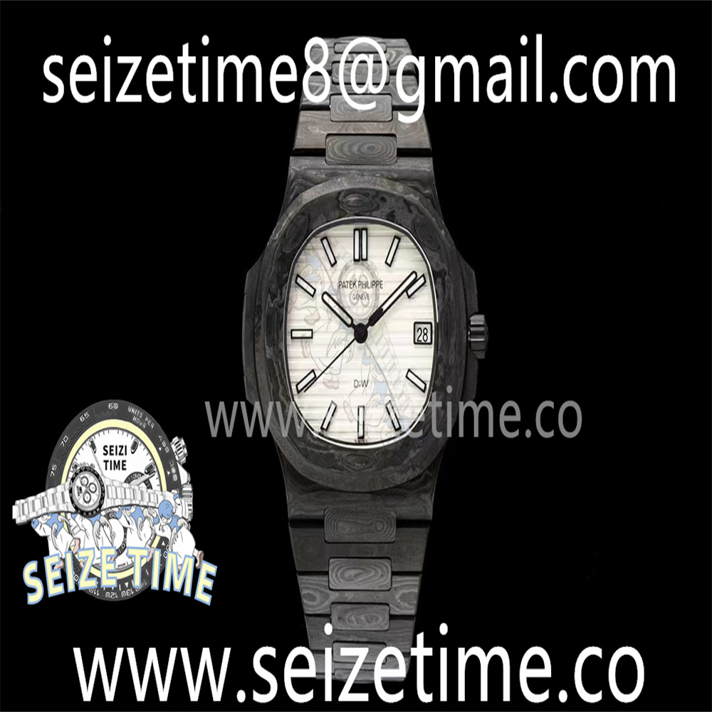 Nautilus 5711 DIW Carbon DIWF 1:1 Best Edition White Textured Dial on Carbon Bracelet 324CS