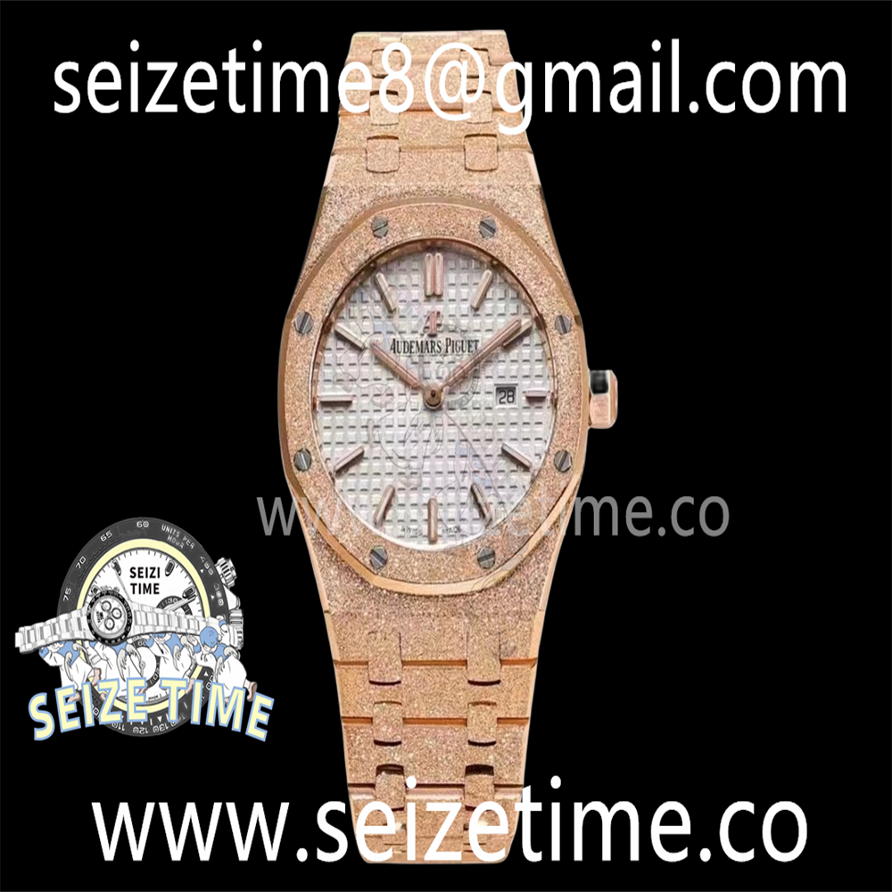 Royal Oak Frosted Gold 33mm RG MSF Best Edition White Dial on RG Bracelet Ronda Quartz