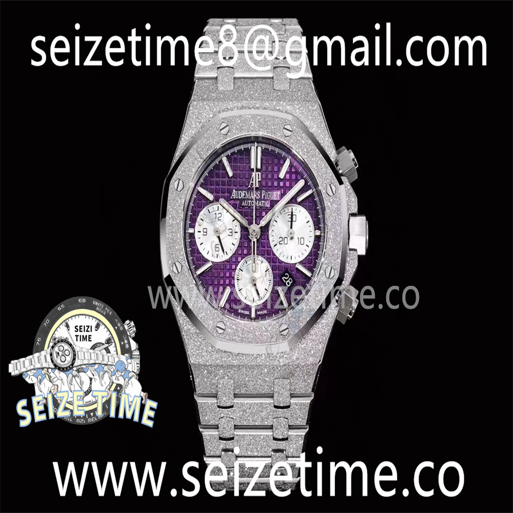 Royal Oak Chrono Frosted Gold 26240 SS OMF 1:1 Best Edition Purple Dial on SS Bracelet A7750