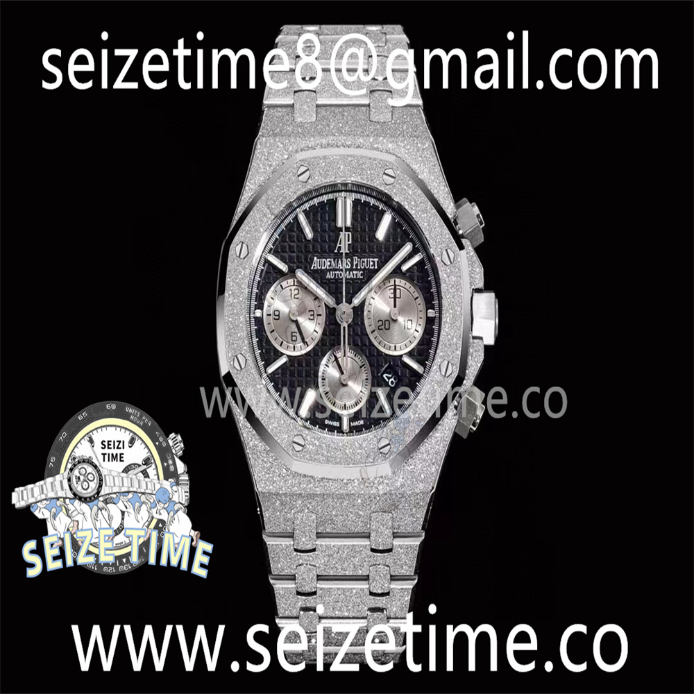 Royal Oak Chrono Frosted Gold 26240 SS OMF 1:1 Best Edition black Dial on SS Bracelet A7750
