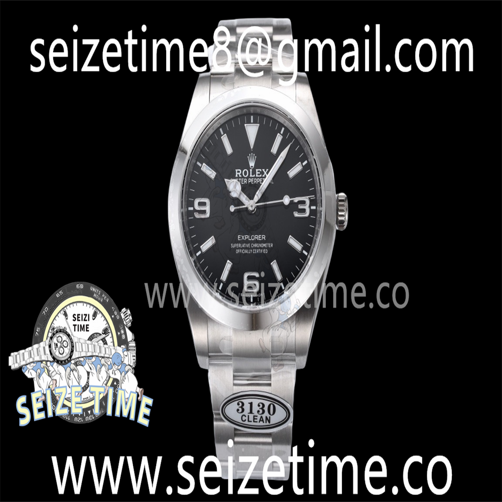 Explorer I 214270 39mm CleanF 1:1 Best Edition Black Dial on SS Bracelet VR3132