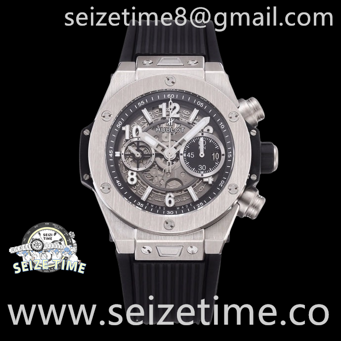 Hublot Big Bang Unico Titanium ZF 1:1 Best Edition Skeleton Dial on Black Rubber Strap A1280