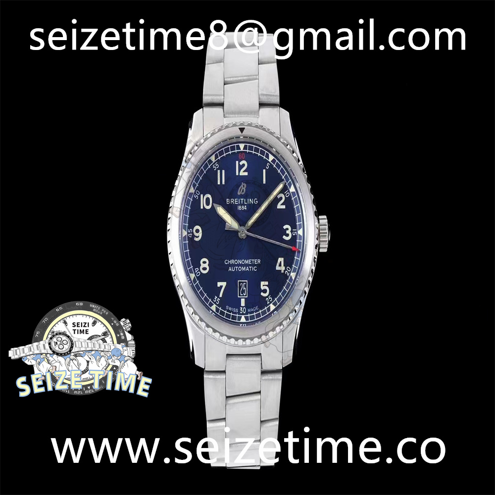 Navitimer 8 Automatic 41mm SS TF 1:1 Best Edition Blue Dial on SS Bracelet A2824