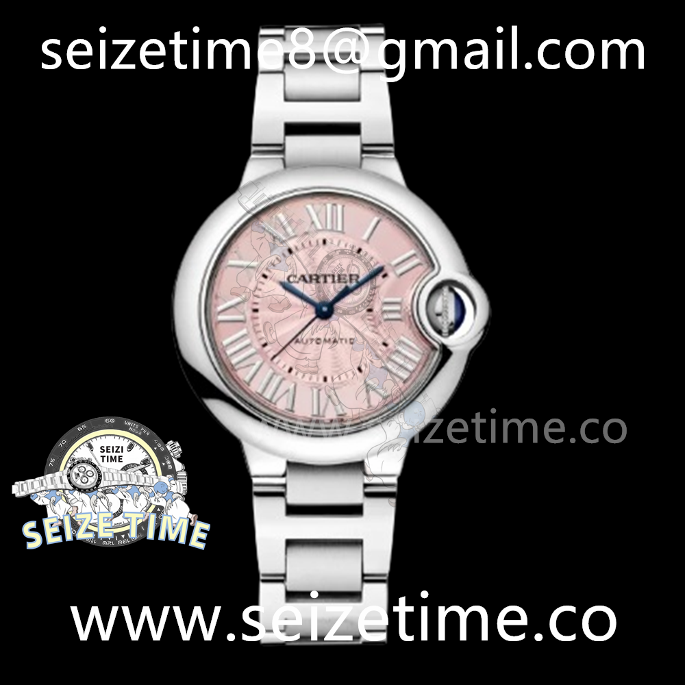 Ballon Bleu 33mm SS 3KF 1:1 Best Edition Pink Dial on SS Bracelet A076