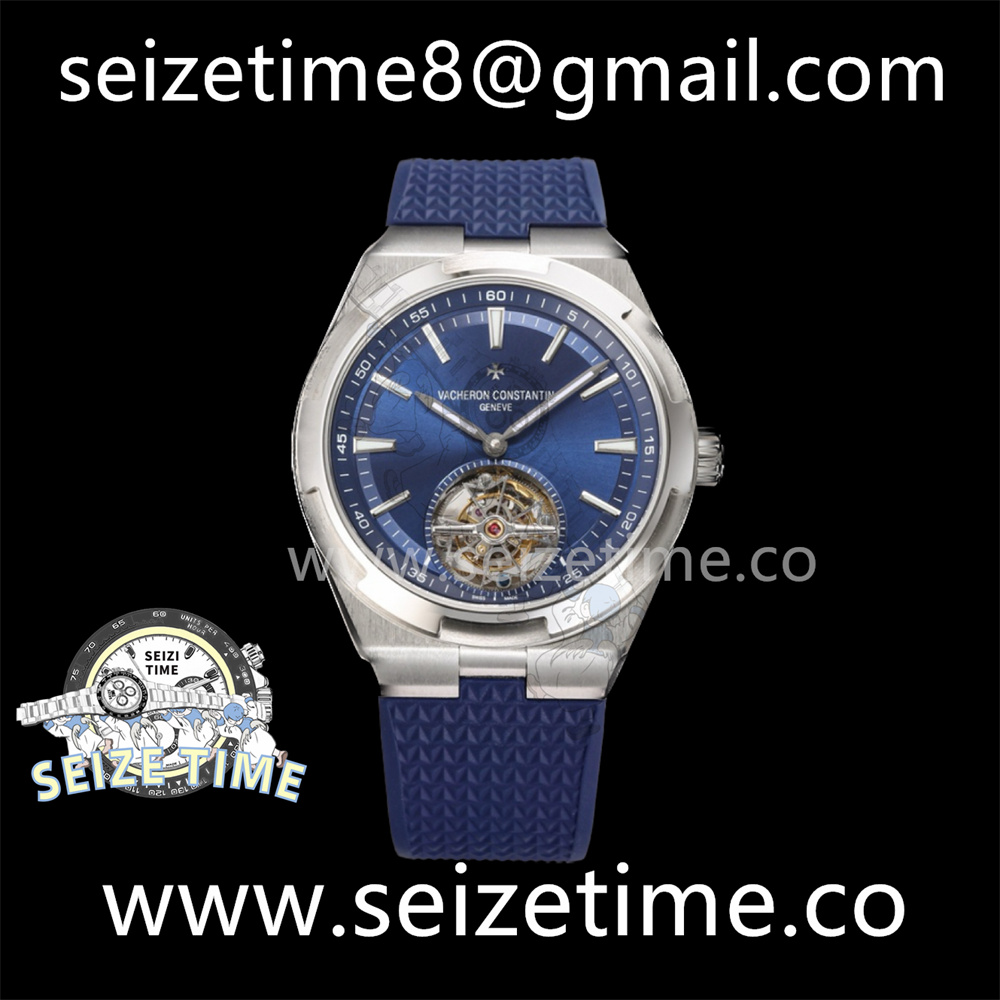 Traditionnelle Tourbillon SS BBRF Best Edition Blue Dial on Blue Rubber Strap