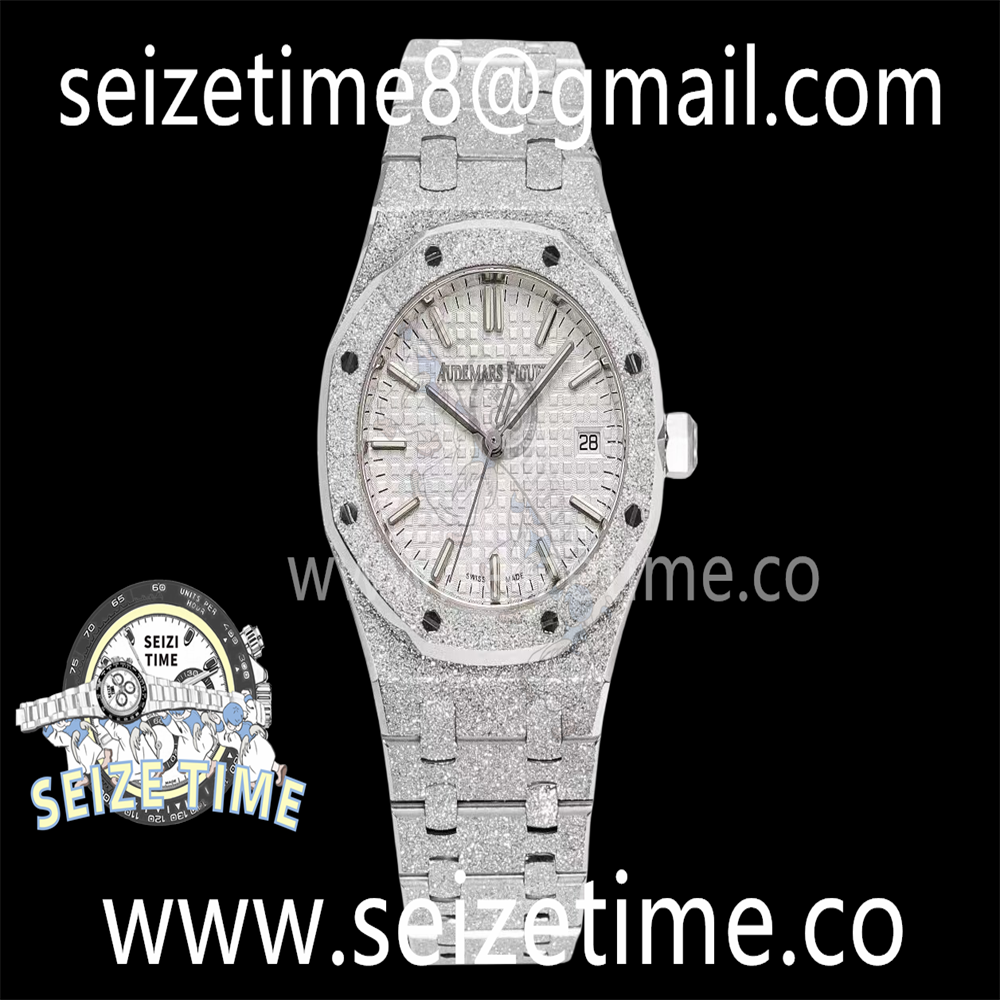 Royal Oak Frosted Gold 34mm SS MSF Best Edition White Dial on SS Bracelet Ronda A5800