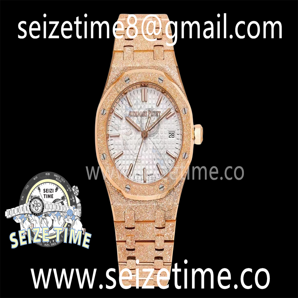 Royal Oak Frosted Gold 34mm RG MSF Best Edition White Dial on RG Bracelet Ronda A5800