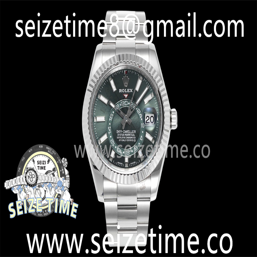 Sky-Dweller 326934 904L SS ZF 1:1 Best Edition Green Dial on SS Bracelet A2824