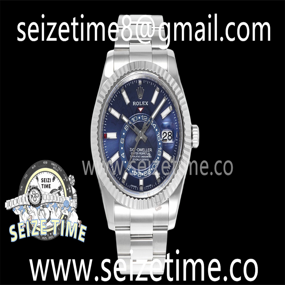 Sky-Dweller 326934 904L SS ZF 1:1 Best Edition Blue Dial on SS Bracelet A2824